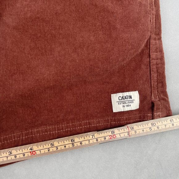 Katin Cord Local Shorts Mens M Brown Rust Corduroy Drawstring Casual Stretch New - Picture 8 of 9